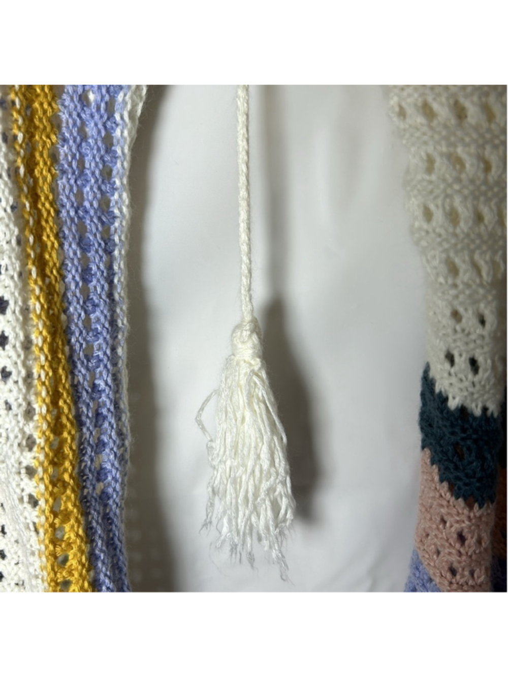 Boho Bohemian crochet cover up dress knit beach loungewear hippie Boho colourful - Picture 4 of 11